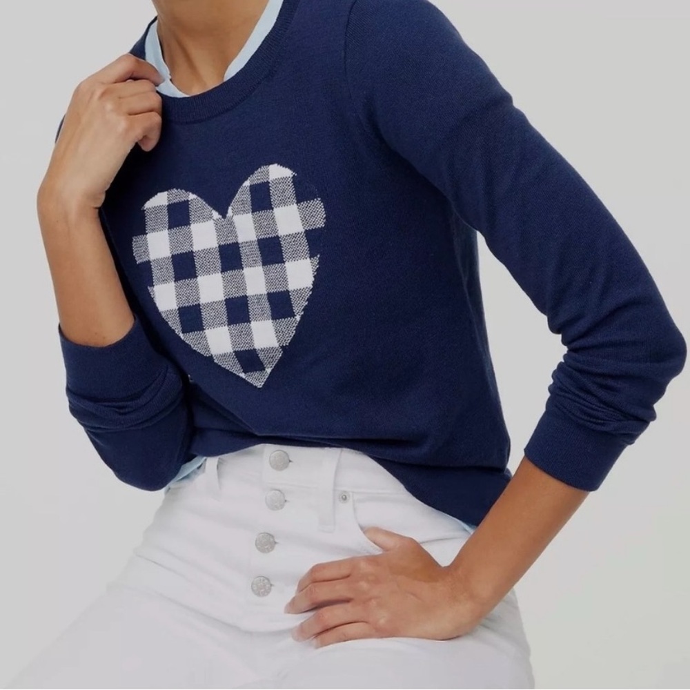 J Crew Factory Teddie Heart Sweater